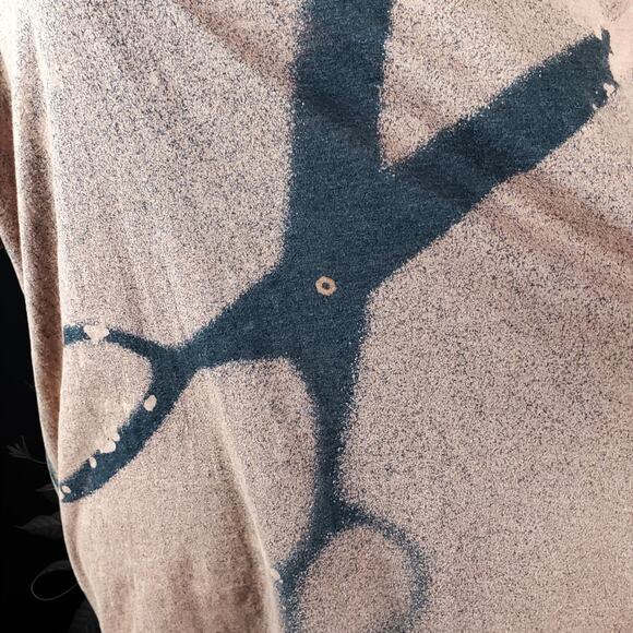 Scissors Bleached Shadow Shirt - Hairdressers Barber Gift - Vintage Reto 2X - Picture 5 of 9